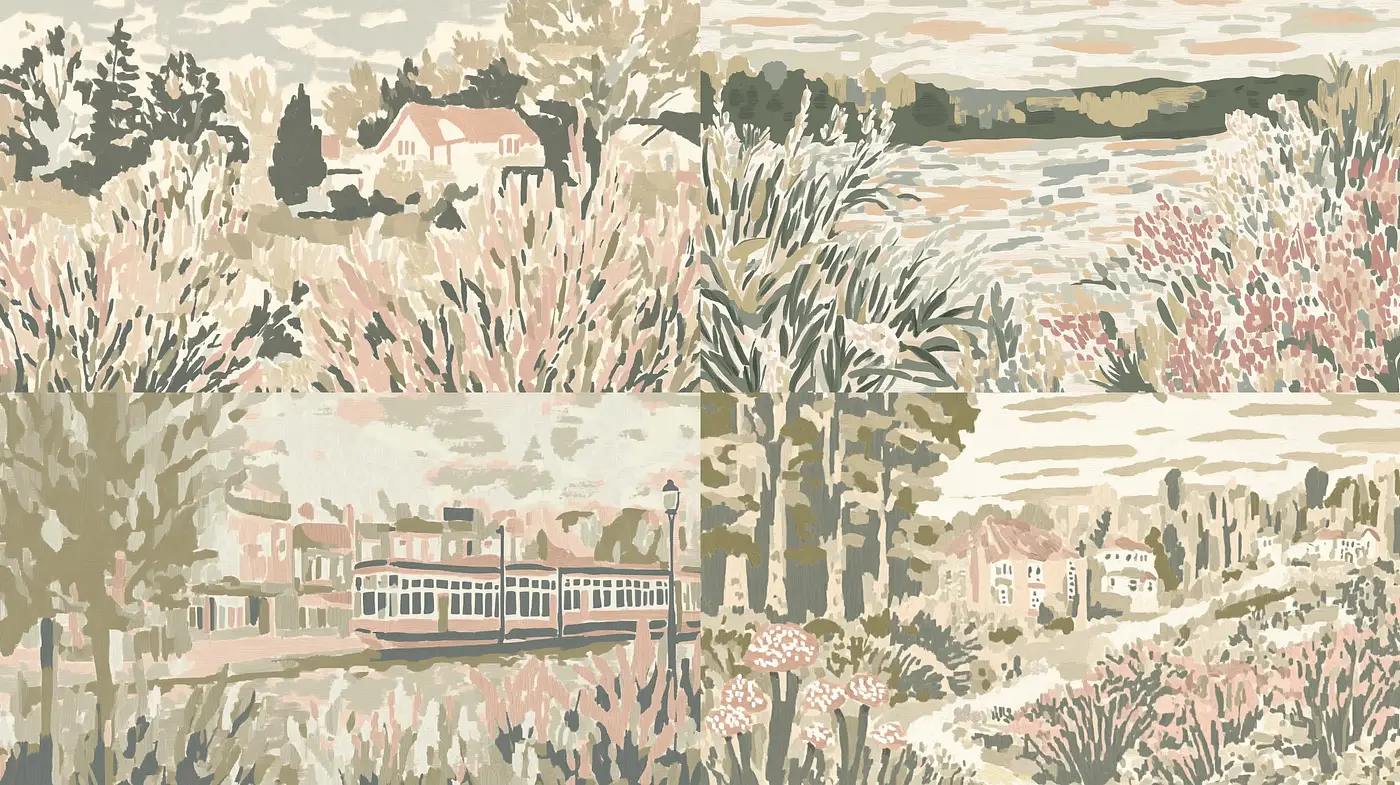 Pastoral Elegance in Subdued Earthy Tones - Midjourney sref style