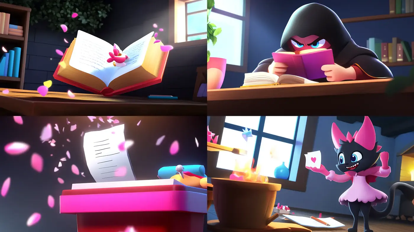 Whimsical Cartoon Vignettes with a Modern Digital Art Aesthetic - Midjourney sref style