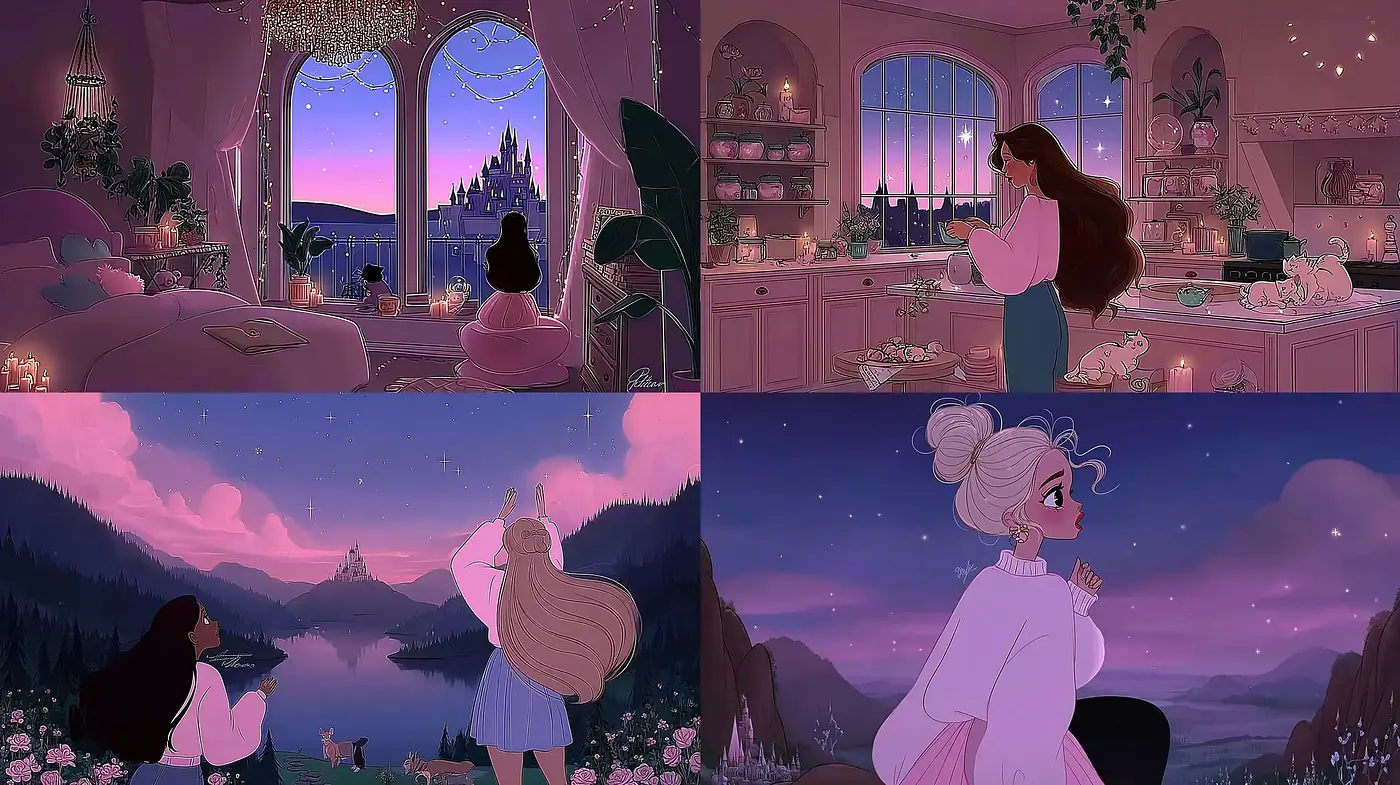 Enchanting Dreamlike Spaces with Cozy Aesthetic - Midjourney sref style