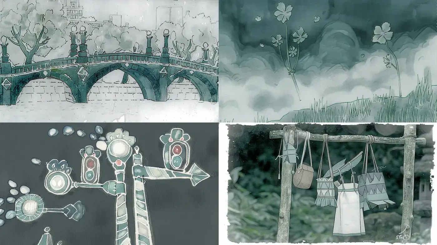 Whimsical and Dreamy Watercolor Illustrations with a Touch of Nostalgia - Midjourney sref style