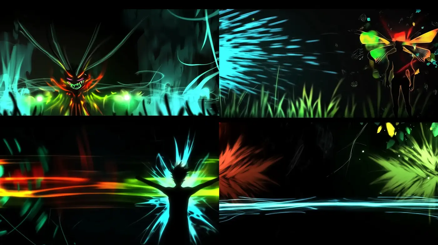 Ethereal Luminescence: An Exploration of Electrified Neon Dreamscapes - Midjourney sref style