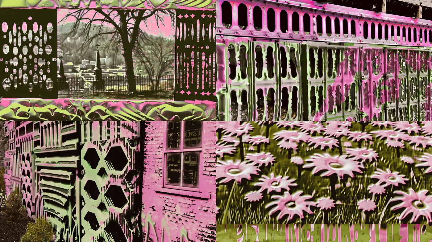 Psychedelic Dreamscape in Amalgamated Hues - Midjourney sref style