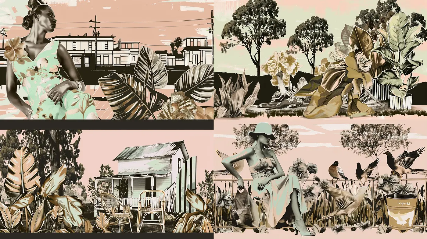 Pastel Dreamscape: A Cohesive Fusion of Vintage Nostalgia and Contemporary Digital Artistry - Midjourney sref style