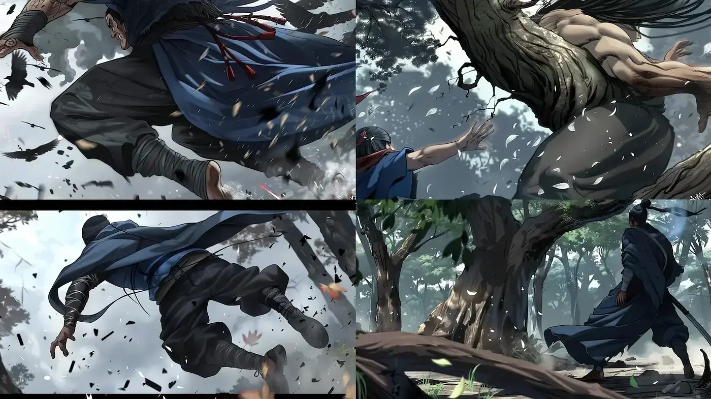 Dynamic and Atmospheric Illustrations with a Touch of Motion - Midjourney sref style