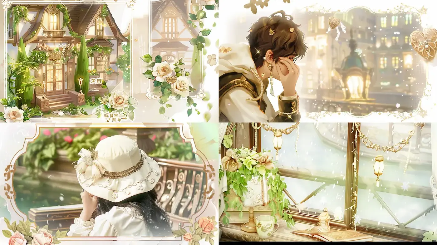 Charming Romantic Aesthetics with Soft, Dreamy Textures - Midjourney sref style