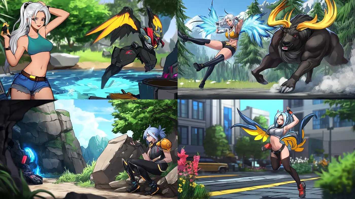 Dynamic Anime-Inspired Illustrative Panache - Midjourney sref style