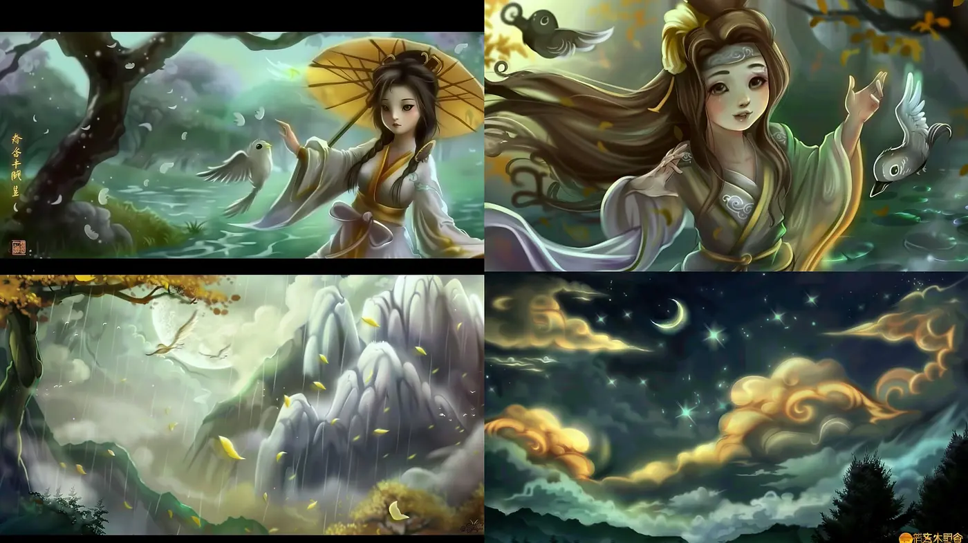 Ethereal Mists and Mythical Echoes: A Study in Fantasy-Inspired Digital Art - Midjourney sref style