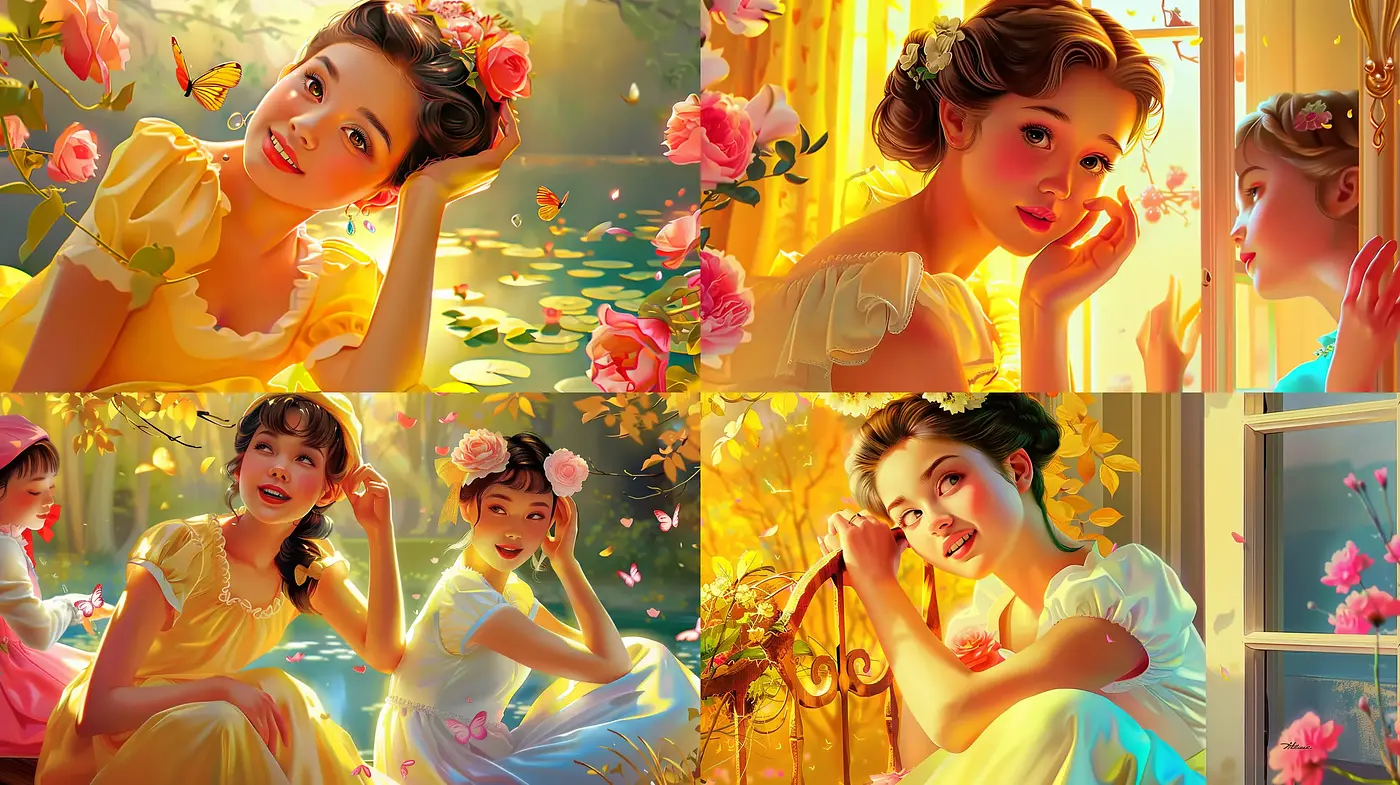 Sun-Kissed Elegance with a Romantic Impressionist Touch - Midjourney sref style