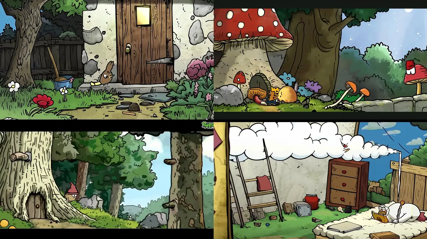 Enchanted Storybook Countryside: A Nostalgic Journey Through Whimsical Animation - Midjourney sref style