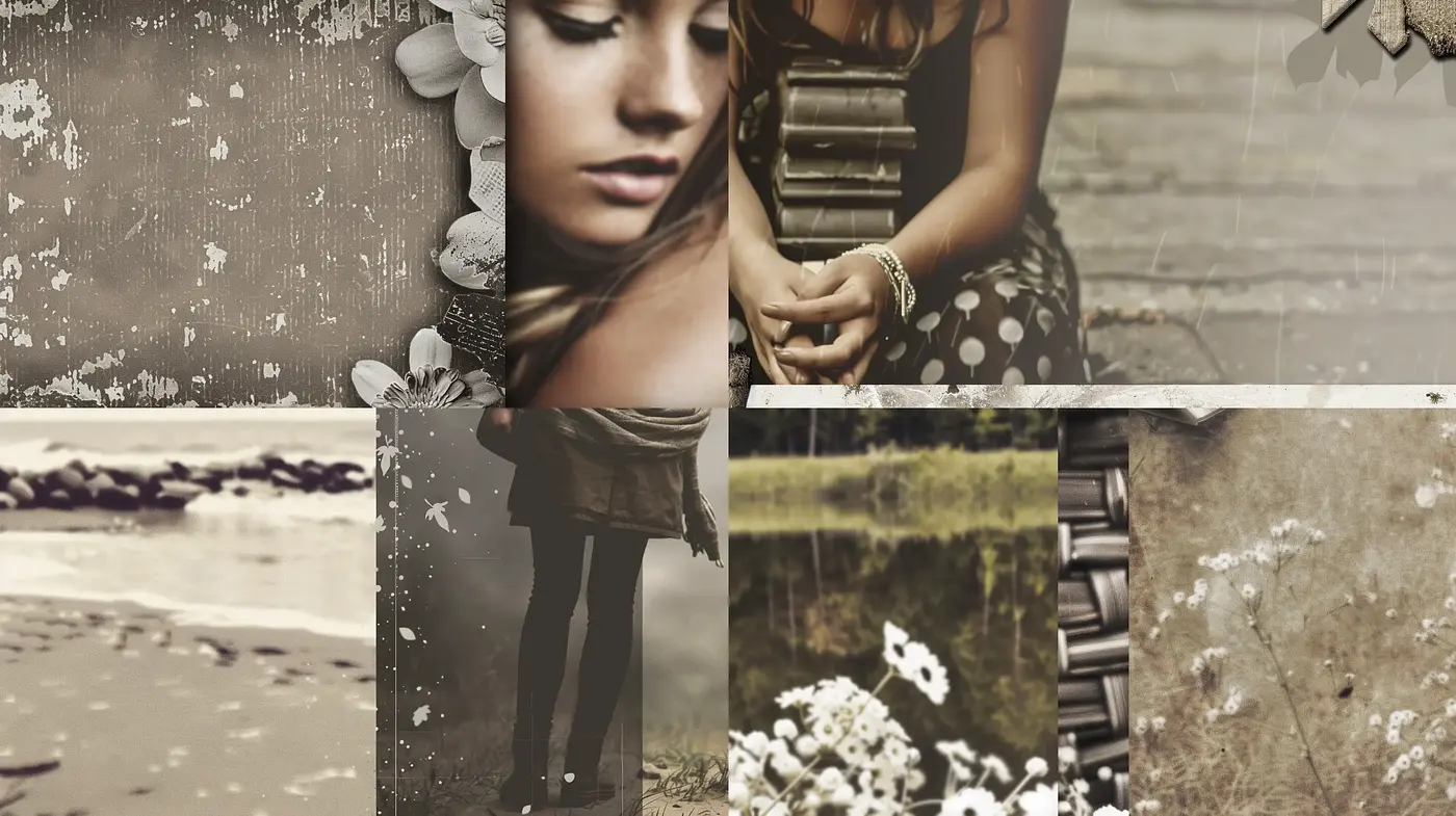Sepia-toned Serenity: A Time-Worn Visual Symphony - Midjourney sref style
