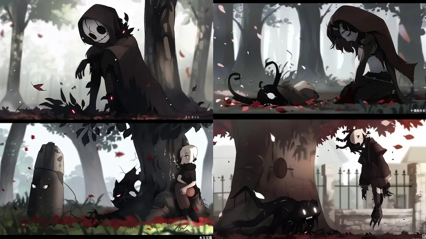 Ethereal and haunting atmosphere with a touch of whimsy - Midjourney sref style