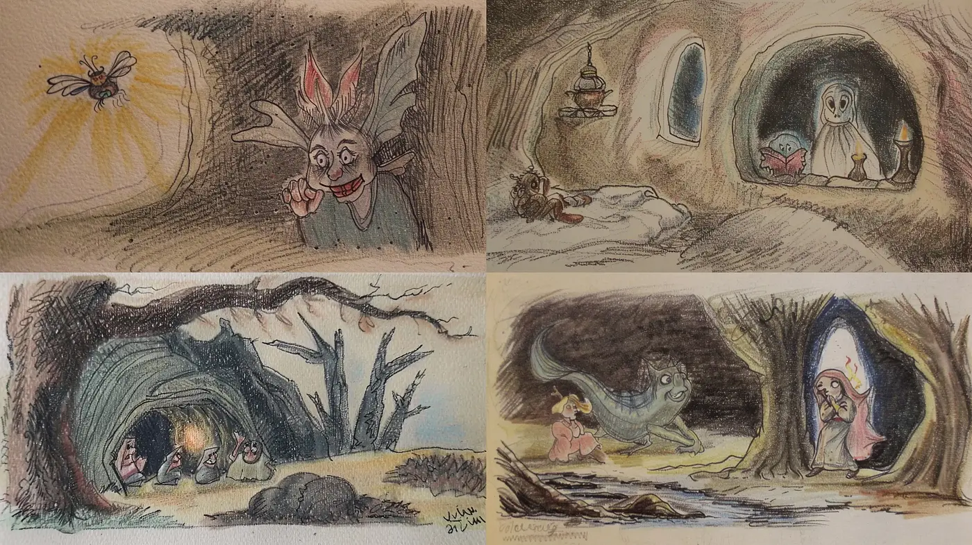 Enchanting Storybook Illustration Harmony - Midjourney sref style