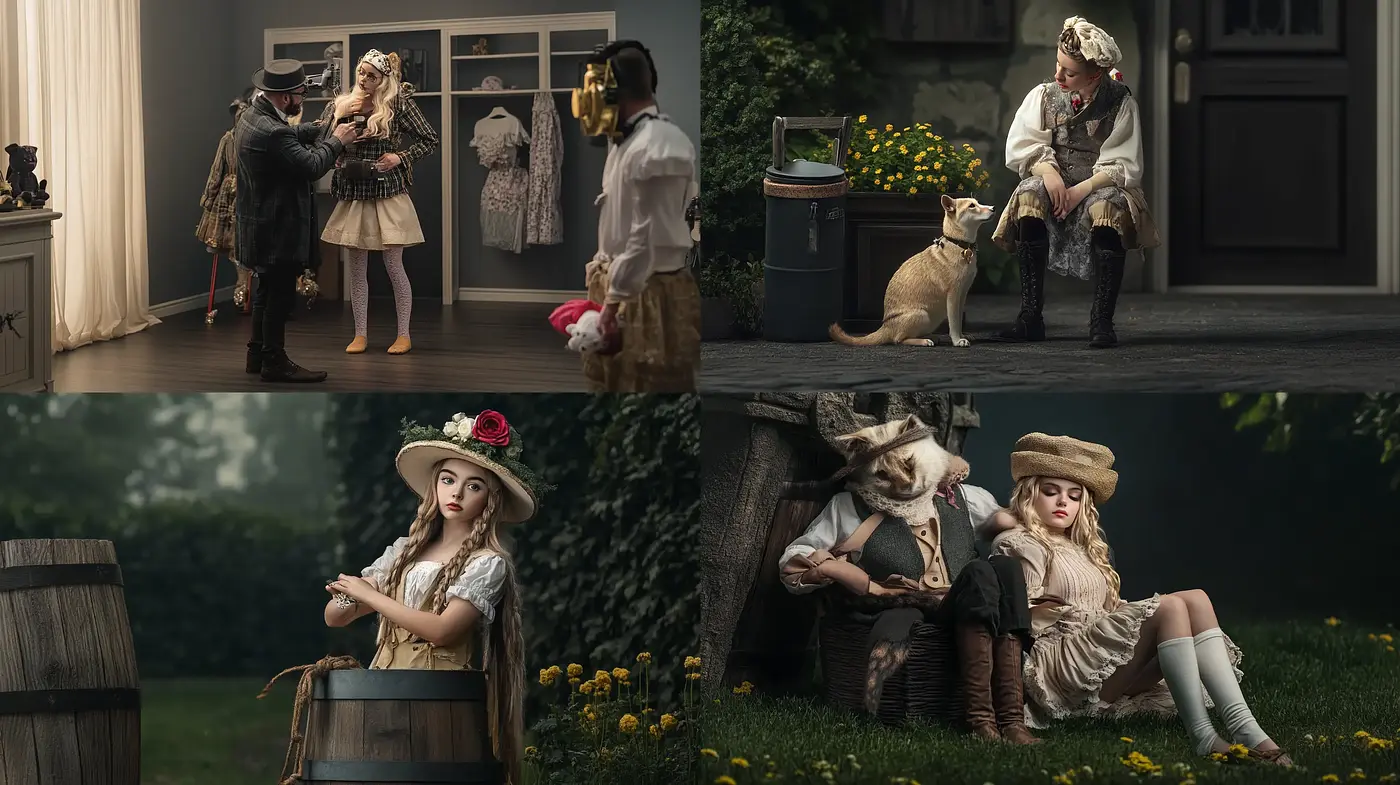 Lush Romanticism with a Pastoral Vintage Essence - Midjourney sref style