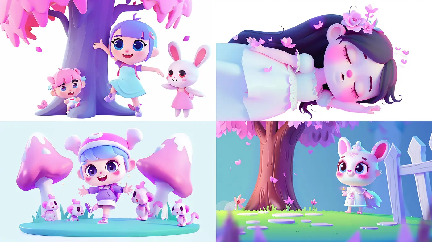 Enchanting Pastel Dreamscape: A Blend of Surreal Whimsy and Soft-hued Serenity - Midjourney sref style