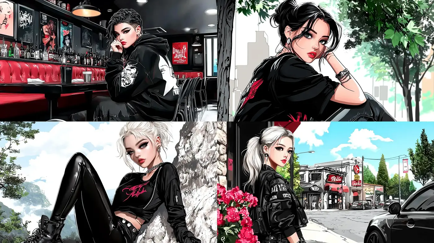 Graphic Novel Elegance Meets Photo-Realism - Midjourney sref style