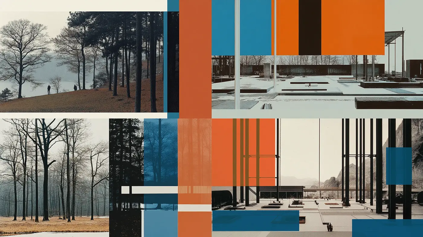 Consistently Stylized Geometric Abstraction Across Varied Landscapes - Midjourney sref style