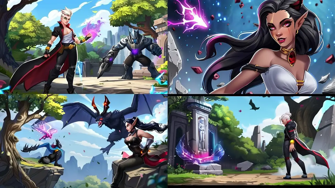 Dynamic Fantasy Illustration with Vibrant Comic Book Aesthetics - Midjourney sref style