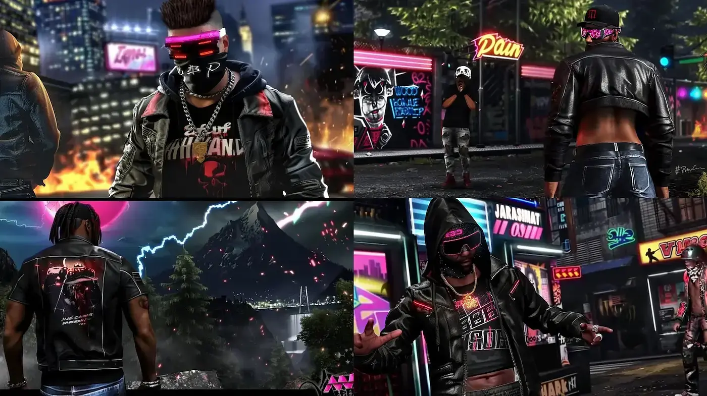 Futuristic Cyberpunk Aesthetic with Neon Accents and Urban Edge - Midjourney sref style