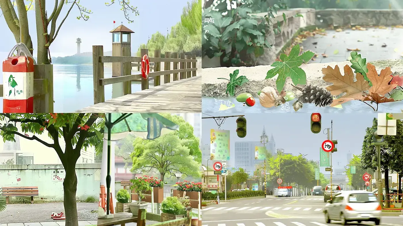 Consistent Nature-Inspired Aesthetic With Subtle Urban Elements - Midjourney sref style