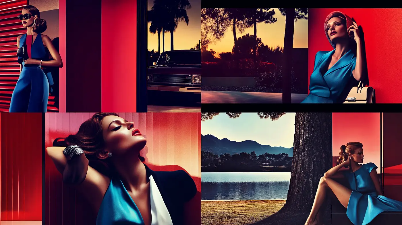 Cinematic Sunset Elegance with Rich Contrast - Midjourney sref style