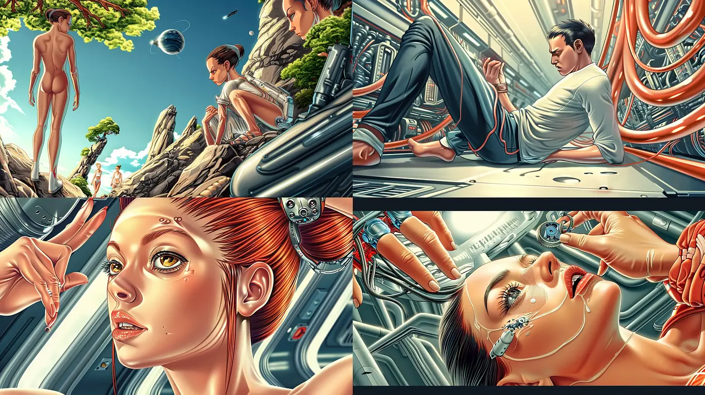 Surreal Hyperrealistic Fusion with a Sci-Fi Edge - Midjourney sref style