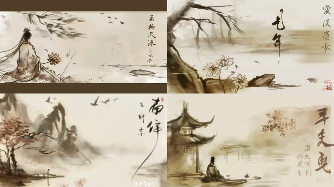 Ethereal Brushwork Harmony: A Homage to Traditional East Asian Artistry - Midjourney sref style