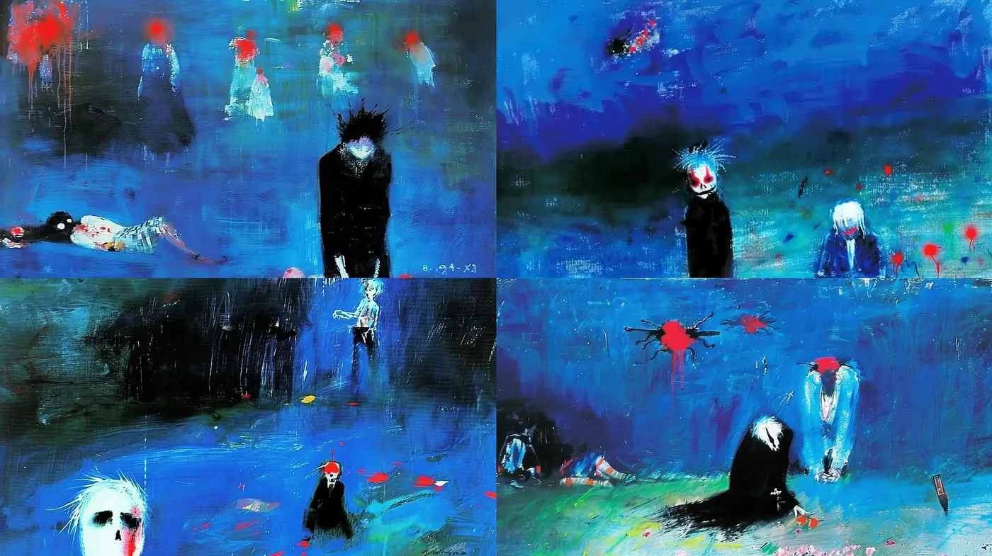 Ethereal Nocturne: An Abstract Exploration of Melancholy - Midjourney sref style