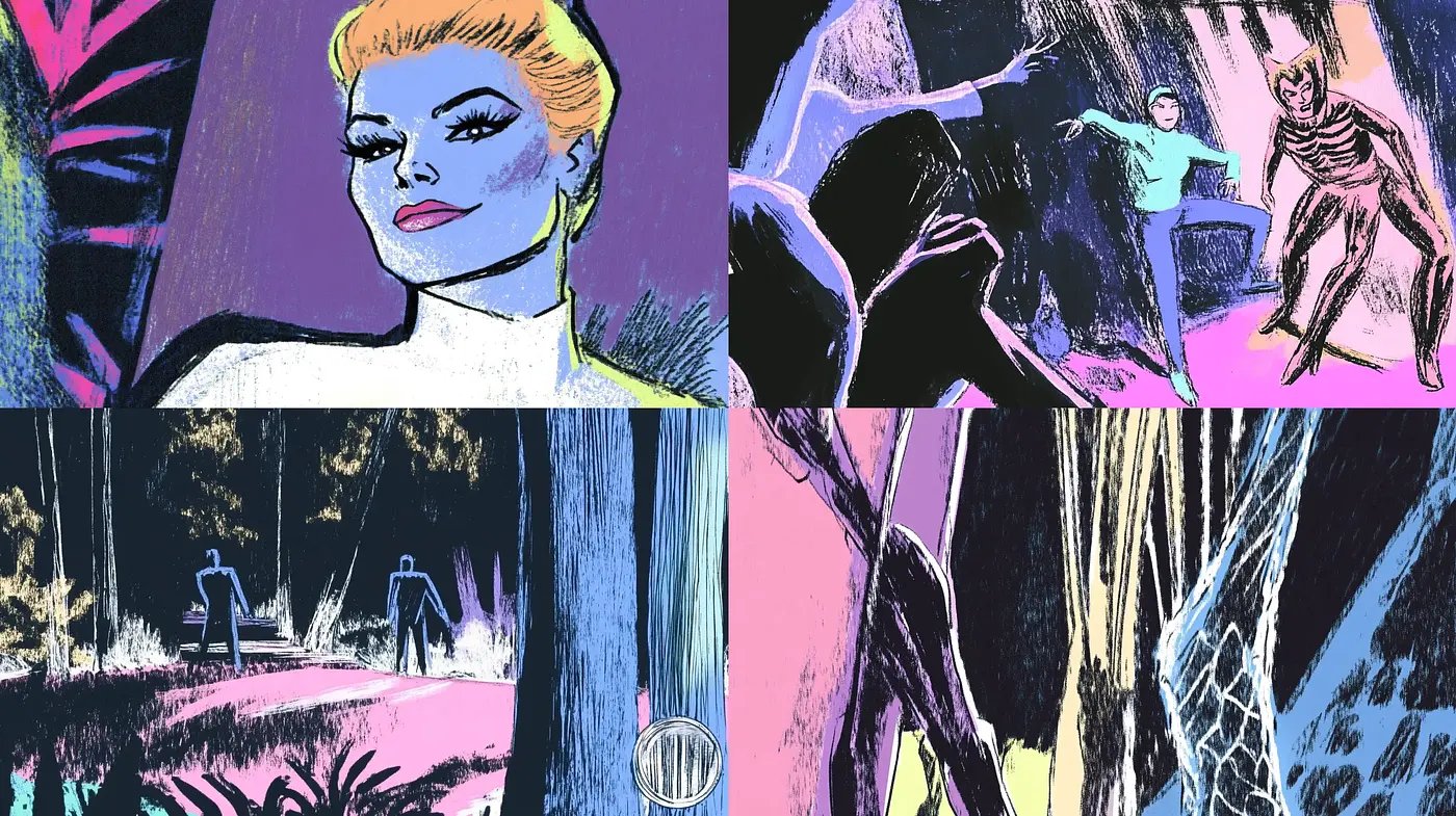 Ethereal Nocturnal Elegance with Expressionistic Overtones - Midjourney sref style