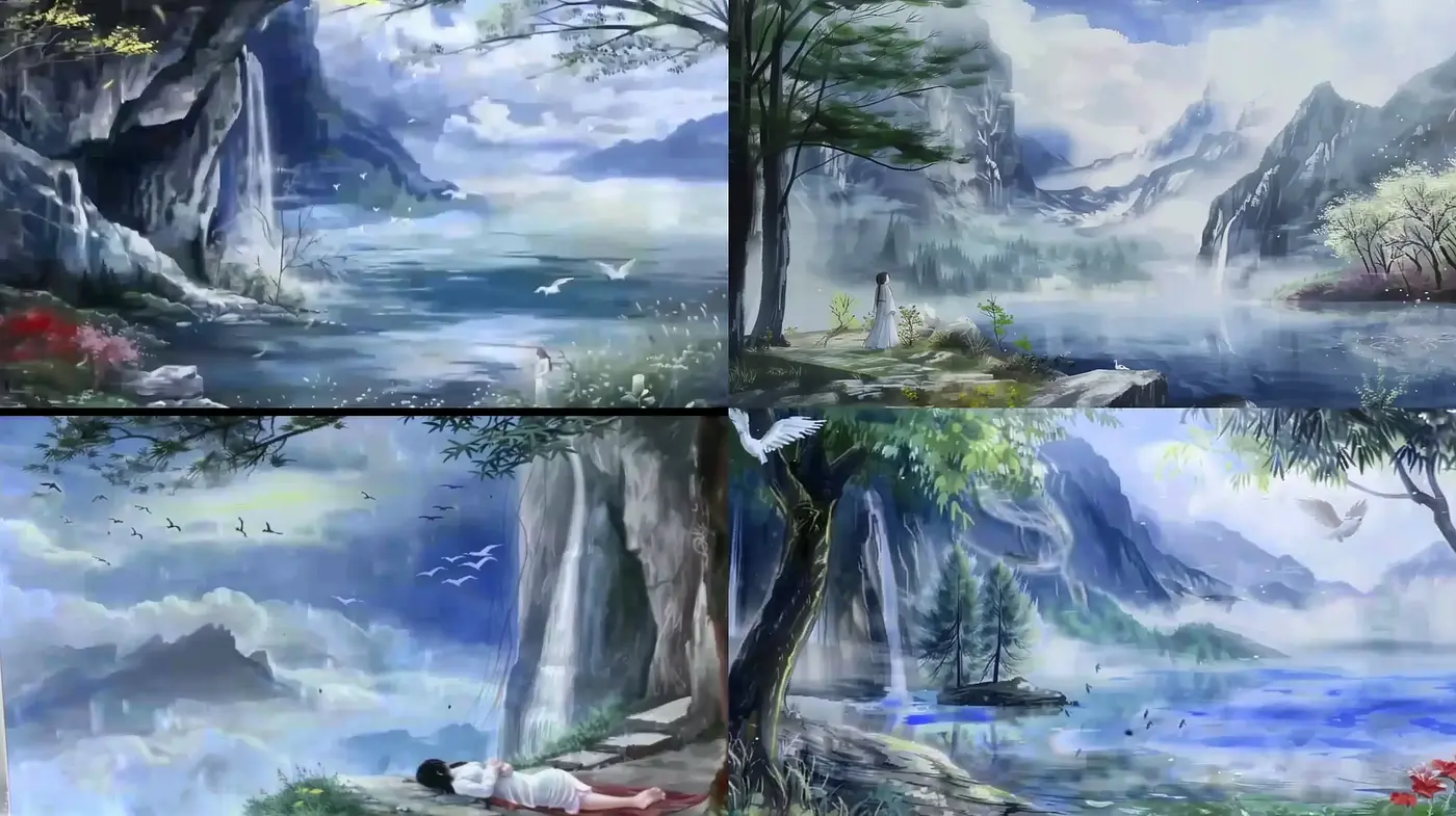 Serene and Ethereal Nature-Inspired Dreamscape - Midjourney sref style