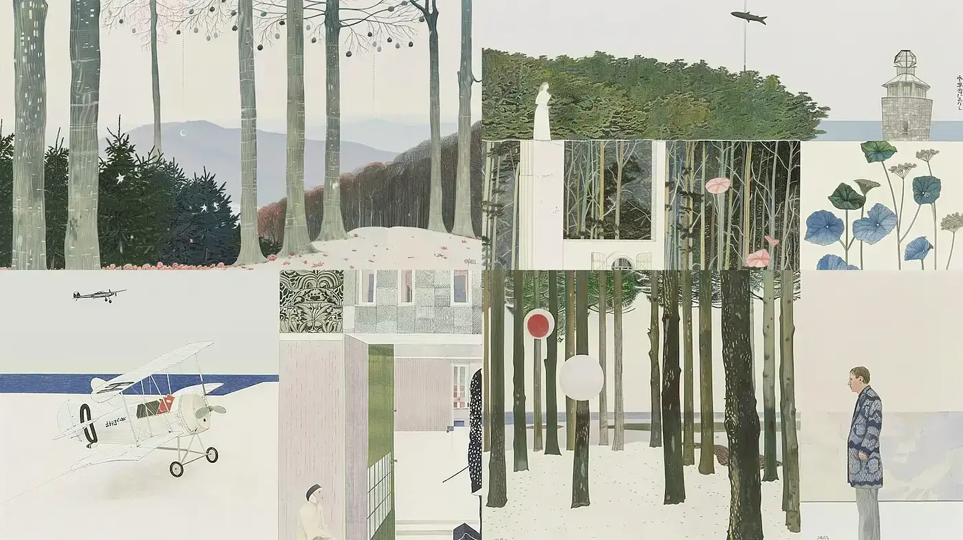 Whimsical and Serene Illustrations with a Minimalist Touch - Midjourney sref style