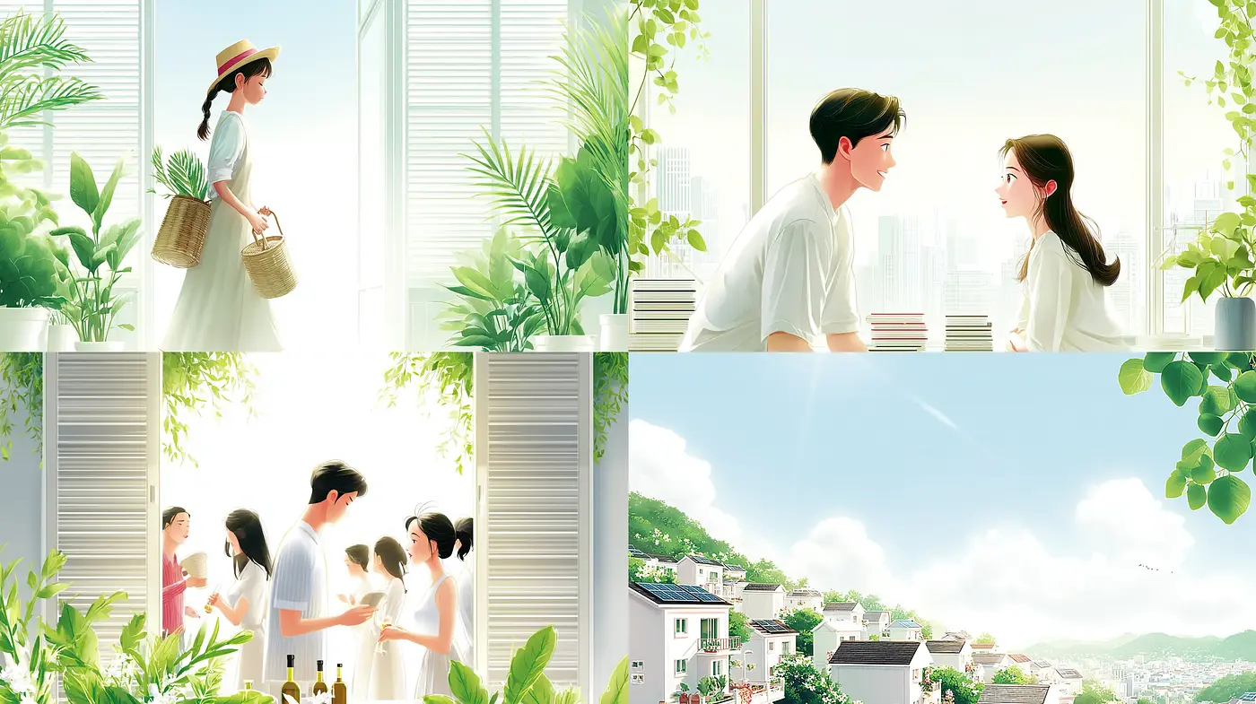 Delicate Illustrative Style with a Bright and Airy Aesthetic - Midjourney sref style