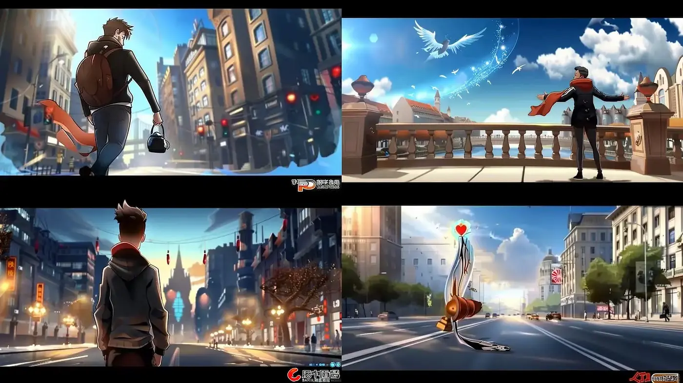 Cinematic and dynamic urban landscapes infused with stylized design and vivid storytelling - Midjourney sref style