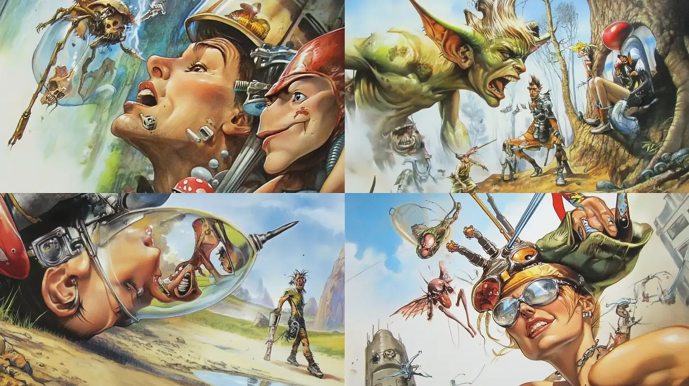 Surrealistic Adventure - A Fusion of Fantasy and Steampunk - Midjourney sref style