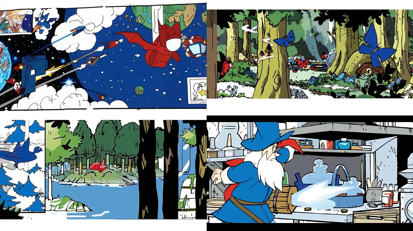 Vividly Rendered Classic Animation Homage - Midjourney sref style