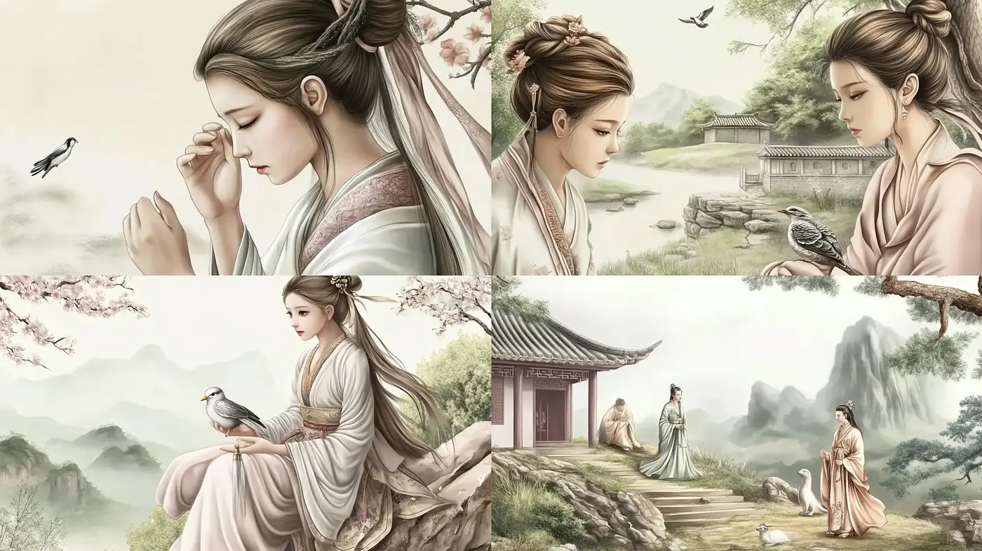 Ethereal Elegance in a Traditional East Asian Aesthetic - Midjourney sref style