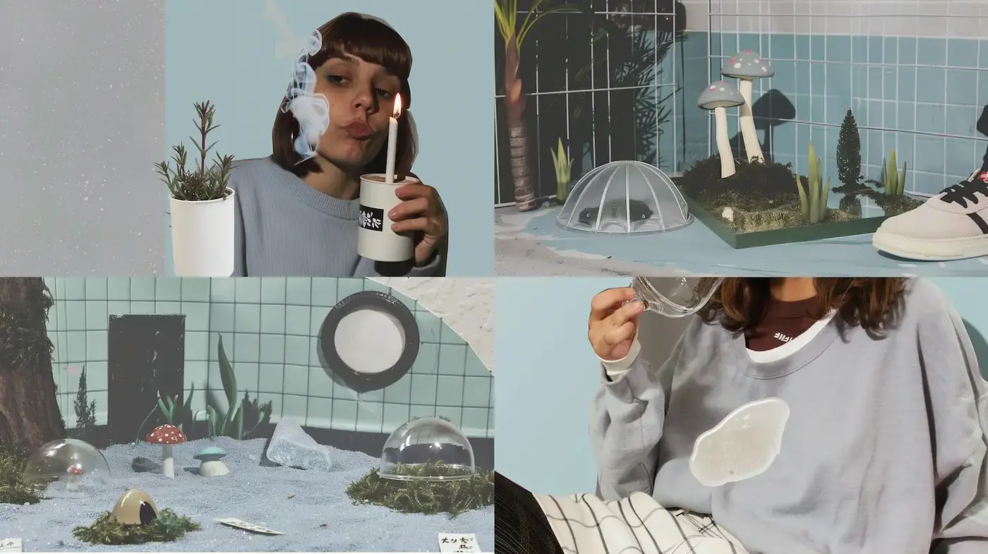 Surreal and whimsical contemporary scenes with playful touches - Midjourney sref style