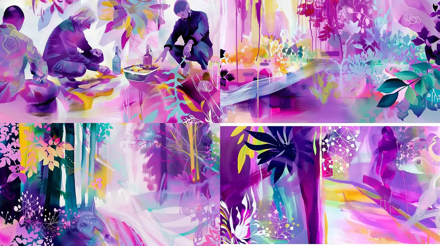 Luminous Ethereal Dreamscape in Bold Brushstrokes - Midjourney sref style