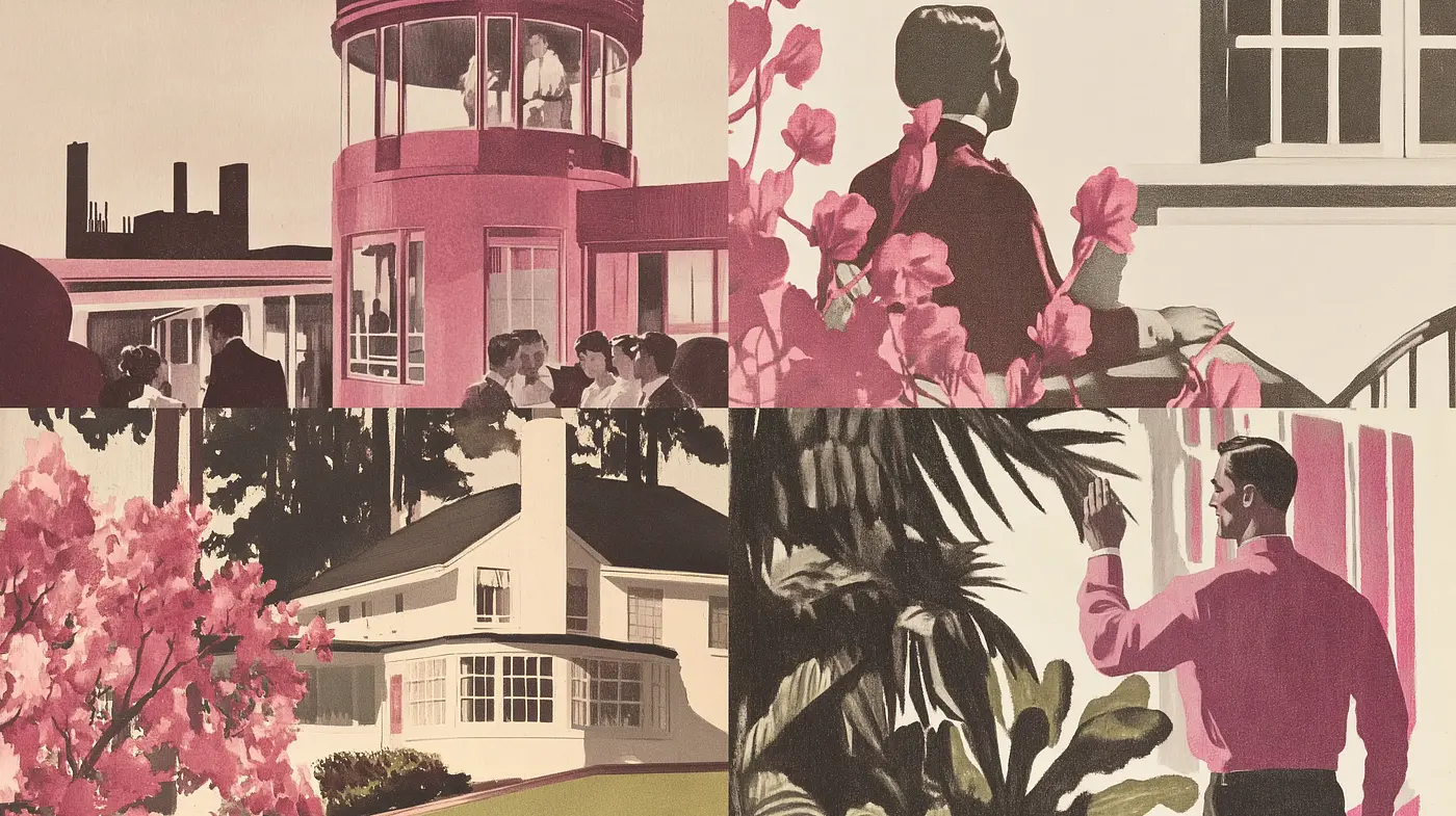 Subtle Elegance in Pastel: A Homage to Mid-Century Modern Illustrations - Midjourney sref style