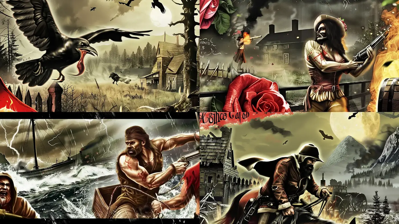Dramatic and Cinematic Style with Dynamic Composition and Vibrant Contrasts - Midjourney sref style