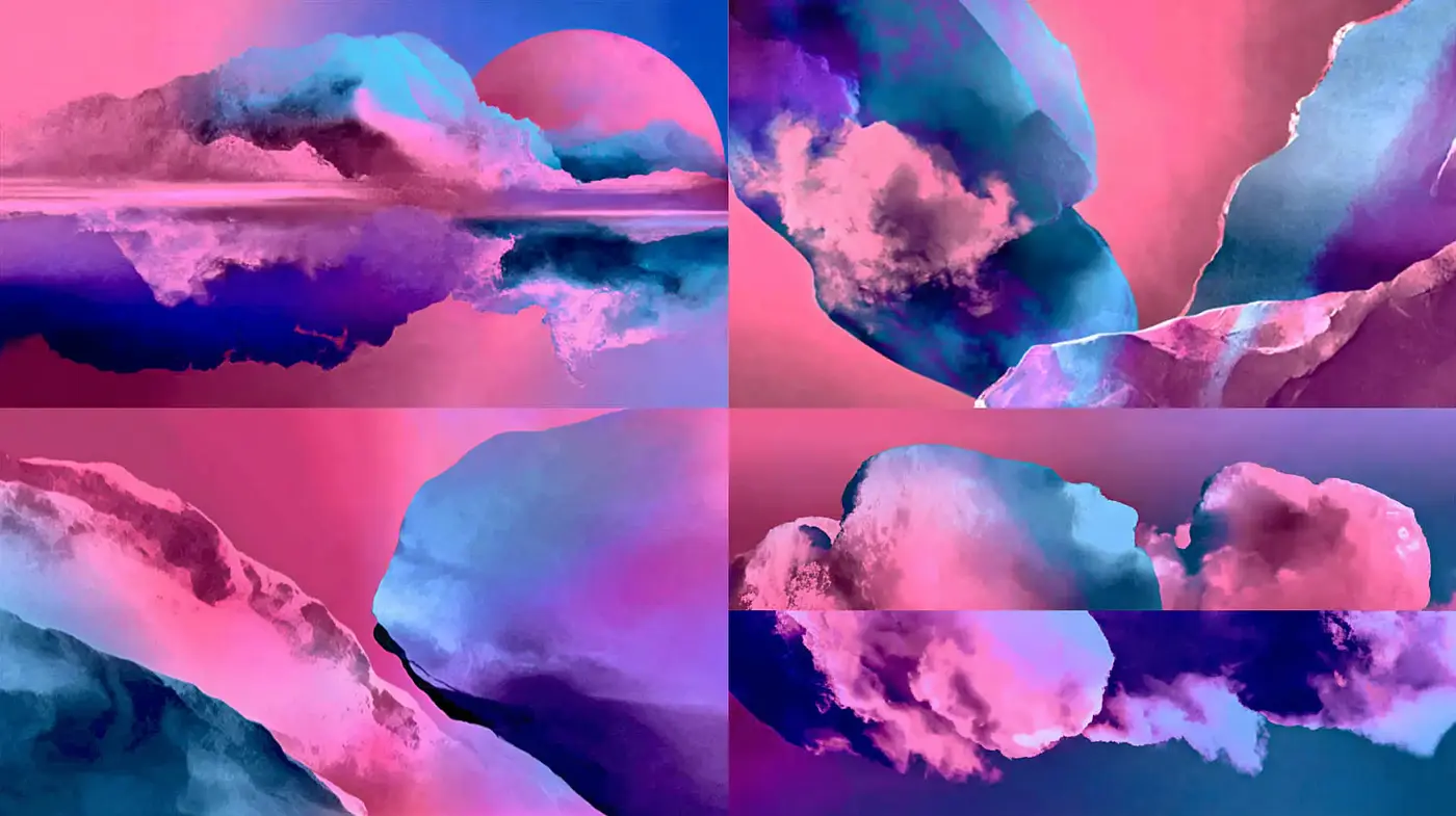 Ethereal and Dreamlike Abstract Landscapes with a Modern Touch - Midjourney sref style