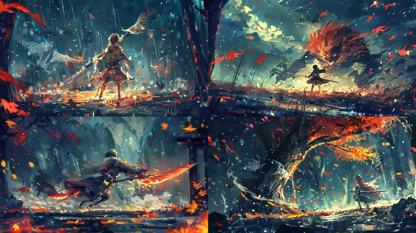Ethereal Dynamics in a Fantastical Brushwork Style - Midjourney sref style