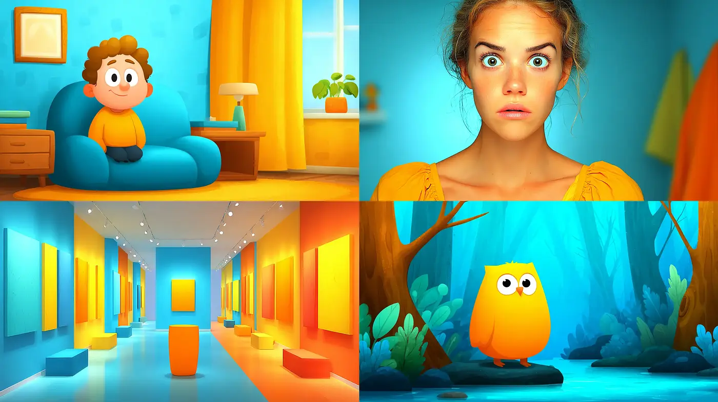 Vibrant and Whimsical Animation with Playful Themes - Midjourney sref style