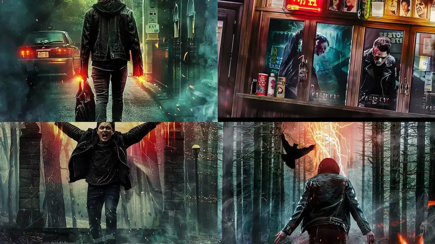 Dynamic and Atmospheric Visual Storytelling with a Dark Edge - Midjourney sref style