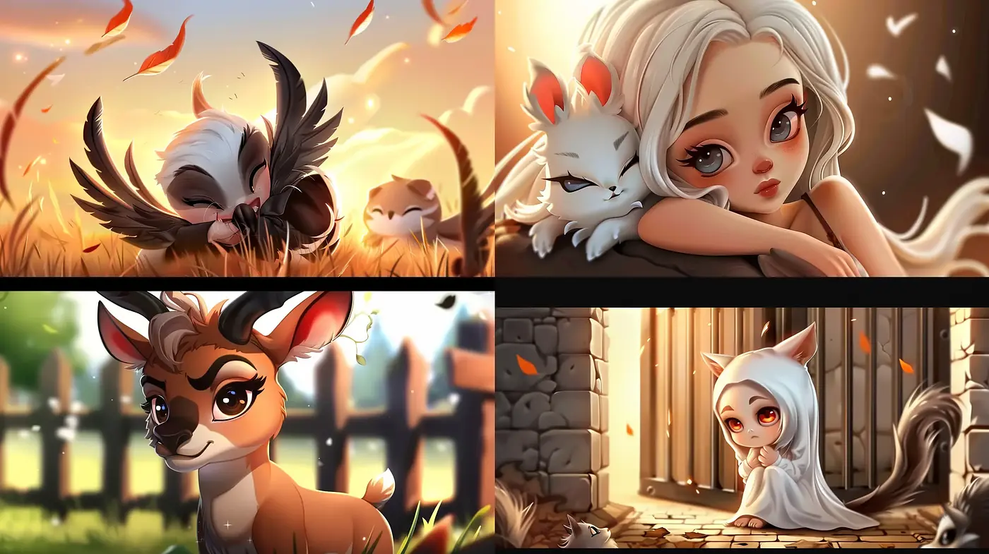 Whimsical Autumnal Enchantment with an Animated Essence - Midjourney sref style