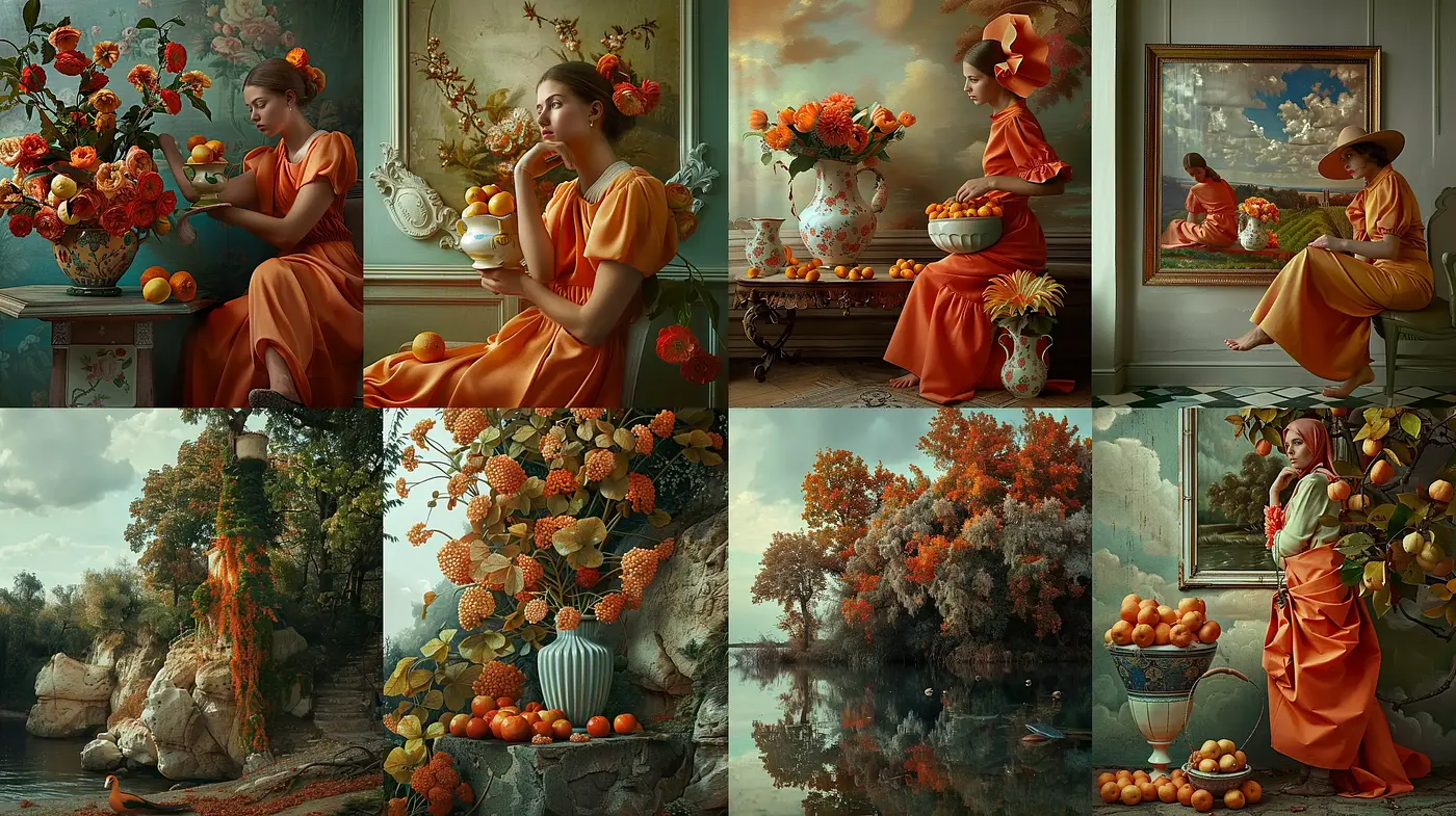 Harmonious Renaissance Revival with a Touch of Magical Realism - Midjourney sref style