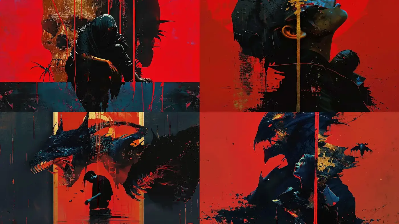 Intense, expressive visuals with a bold emotional focus - Midjourney sref style
