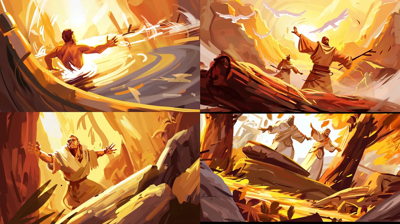 Warm Tonal Expressions with Dynamic Brushwork and Kinetic Energy - Midjourney sref style