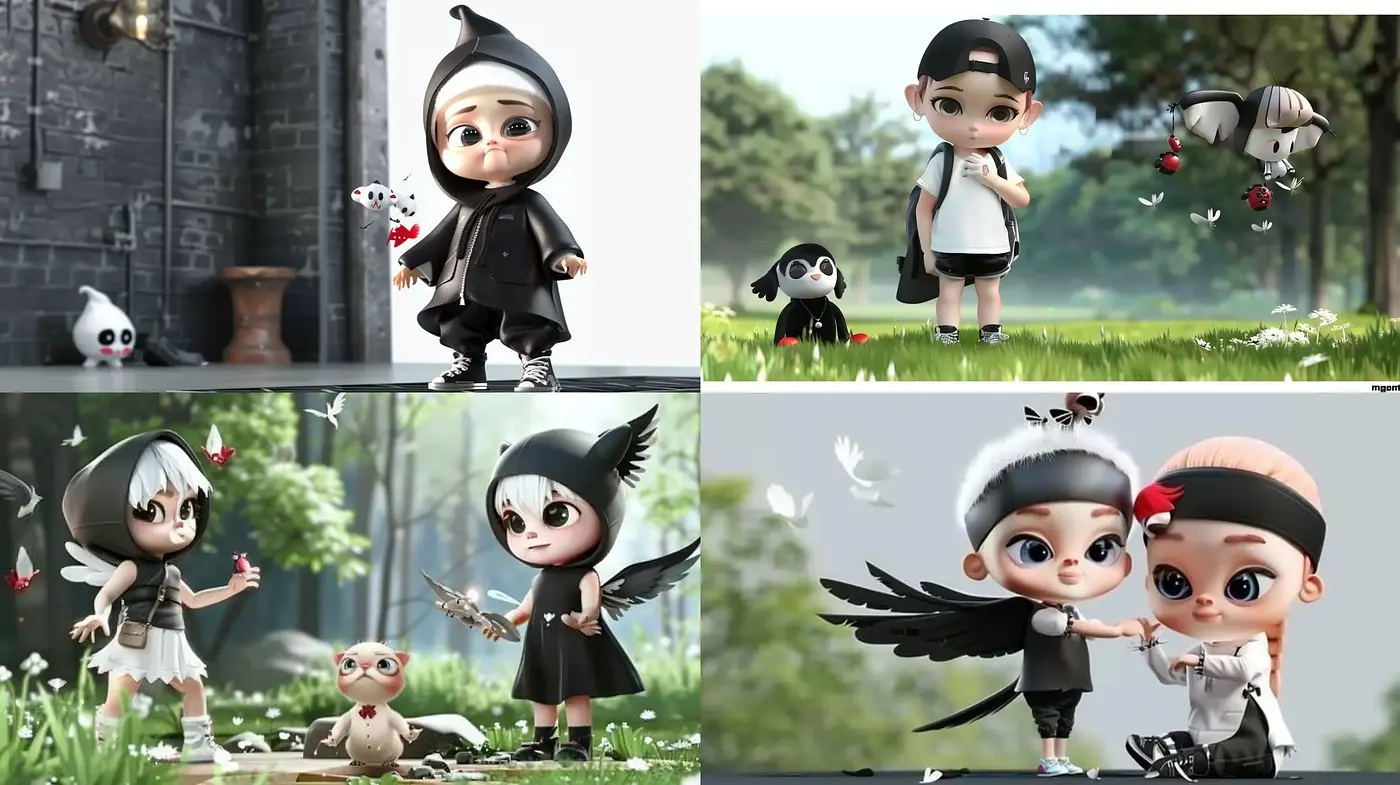 Enchanting Whimsy: A Cheerful Meld of 3D Animation and Storybook Charm - Midjourney sref style