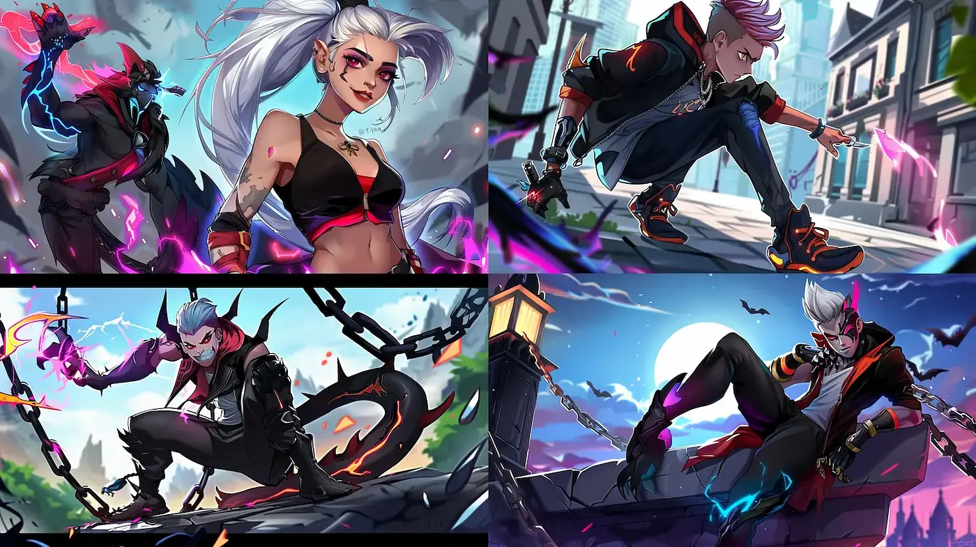 Dynamic and Stylish Urban Fantasy Art with Strong Character Design - Midjourney sref style