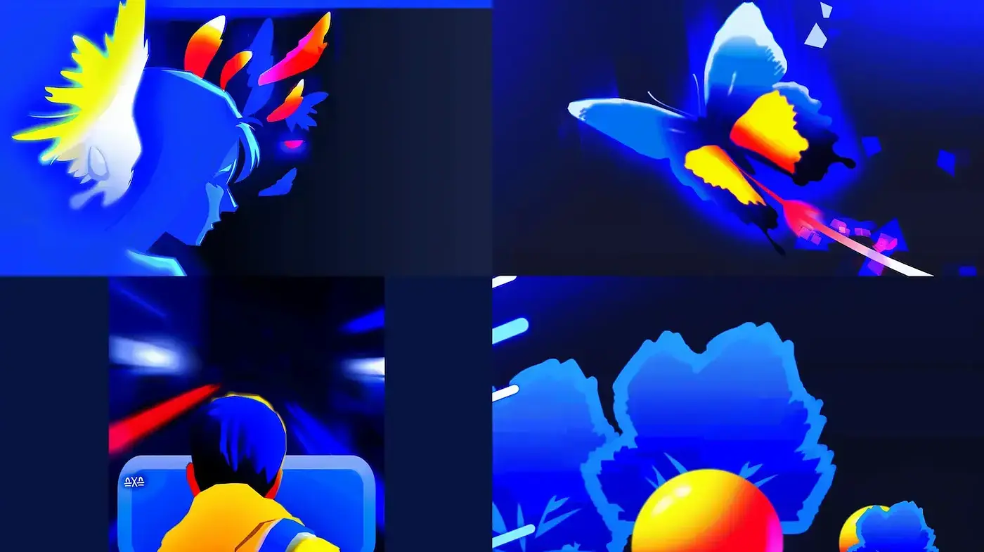 Vibrant and Dynamic Digital Illustrations with Neon Accents - Midjourney sref style
